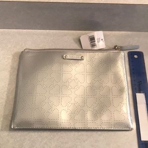 Kate Spade silver clutch